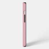 Etui iPhone 13 Monogramme Initiale Script Lace Rose à Rayure Rose (Côté gauche)