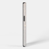 Etui iPhone 13 Monogramme Initiales Subtil Paillettes Crème Bohèm (Côté droit)