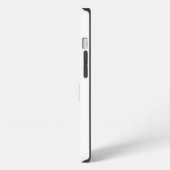 Etui iPhone 13 Monogramme moderne beige et vin (Côté gauche)