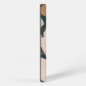 Etui iPhone 13 Monogramme moderne rust vert abstrait chic stylé (Côté droit)