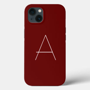 Etui iPhone 13 Monogramme Nom Initiale Moderne Simple Minimaliste