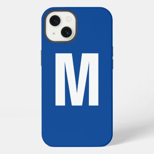 Etui iPhone 13 Monogramme Nom Initiales Moderne Simple Minimalist (Verso)