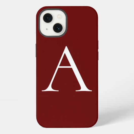 Etui iPhone 13 Monogramme Nom Propre Initial Moderne Simple Minim (Verso)