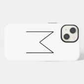 Etui iPhone 13 Monogramme Nom propre Initiale moderne Plaine mini (Verso Horizontal)