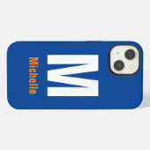 Etui iPhone 13 Monogramme Nom propre Initiale moderne Plaine mini (Verso Horizontal)