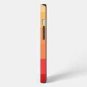 Etui iPhone 13 Monogramme orange à bande horizontale (Côté gauche)