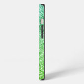 Etui iPhone 13 Monogramme Pailleté Vert (Côté gauche)