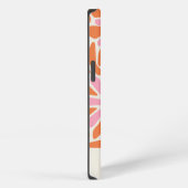 Etui iPhone 13 Monogramme rose et orange rétro (Côté droit)