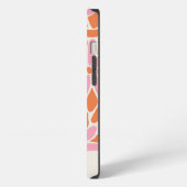 Etui iPhone 13 Monogramme rose et orange rétro (Côté gauche)