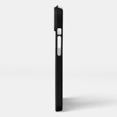 Etui iPhone 13 Monogramme Simple Gris Noir Minimaliste (Côté gauche)