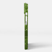 Etui iPhone 13 Monogramme vert clair fausse parties scintillant s (Côté gauche)