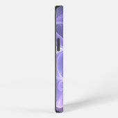 Etui iPhone 13 Monogramme Violet Abstrait Moderne Fractal Initial (Côté droit)