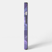 Etui iPhone 13 Monogramme Violet Abstrait Moderne Fractal Initial (Côté gauche)
