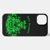 Etui iPhone 13 Monstre de flamme dans le ciel étoilé (Verso Horizontal)