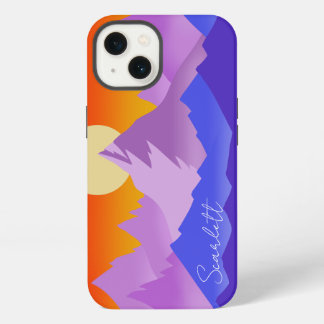 Etui iPhone 13 Montagnes Rocheuses Heure Dorée Soleil Art