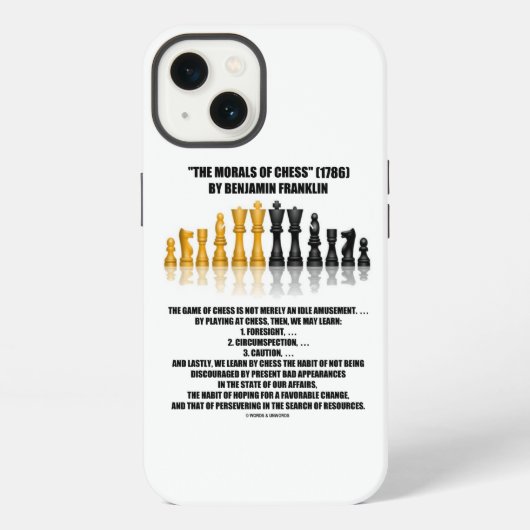 Etui iPhone 13 Moralité Des Échecs Benjamin Franklin Échecs Réflé (Verso)