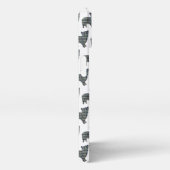 Etui iPhone 13 Morkie Chien mignon Grille Silhouette Blanc (Côté droit)