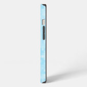 Etui iPhone 13 Mosaïque bleue en pixelisation (Côté gauche)