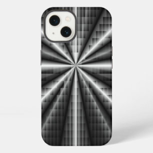 Etui iPhone 13 Mosaïque en acier inoxydable foncé métallisé
