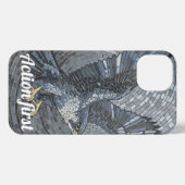 Etui iPhone 13 Mosaïque Faucon pèlerin Action Premier Prédateur (Verso Horizontal)