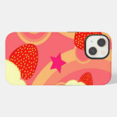 Etui iPhone 13 Motif 2 de fraise (Verso Horizontal)