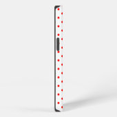 Etui iPhone 13 Motif à petits points rouges (Côté droit)