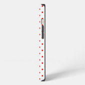 Etui iPhone 13 Motif à petits points rouges (Côté gauche)