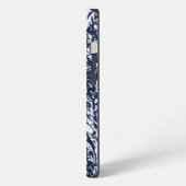 Etui iPhone 13 Motif abstrait bleu foncé (Côté gauche)