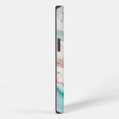 Etui iPhone 13 Motif Agate Or Rose (Côté droit)
