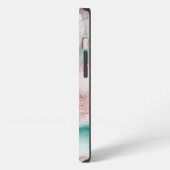 Etui iPhone 13 Motif Agate Or Rose (Côté gauche)