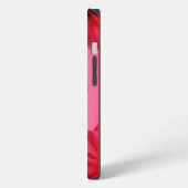 Etui iPhone 13 Motif botanique floral rose avec monogramme (Côté gauche)