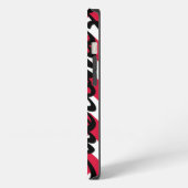 Etui iPhone 13 Motif Chevron Rouge Personnalisé (Côté gauche)