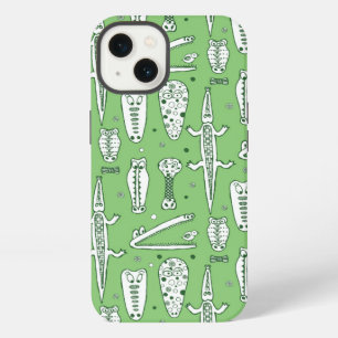 Etui iPhone 13 Motif Crocodile Esquisse