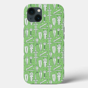 Etui iPhone 13 Motif Crocodile Esquisse