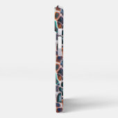 Etui iPhone 13 Motif d'abstraction en verre Turquoise orange (Côté gauche)
