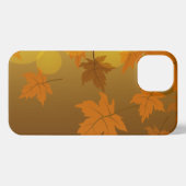 Etui iPhone 13 Motif d'automne avec feuilles d'érable en chute et (Verso Horizontal)