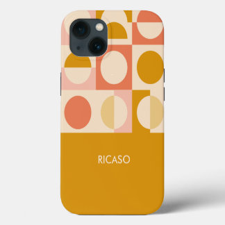 Etui iPhone 13 Motif de couleur rétro personnalisé