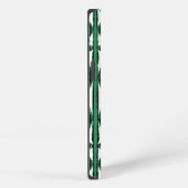 Etui iPhone 13 Motif de défilement vert et blanc Coque-Mate iPhon (Côté droit)
