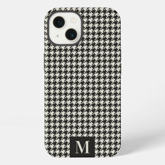 Etui iPhone 13 Motif de Houndstooth coque iphone Monogram (Verso)