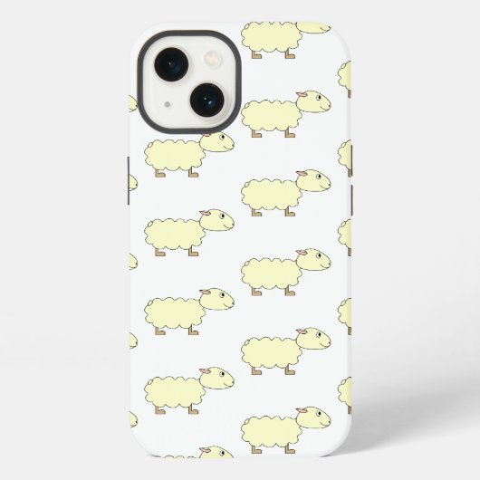 Etui iPhone 13 Motif de mouton. (Verso)