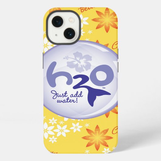 Etui iPhone 13 Motif de nom jaune (Verso)
