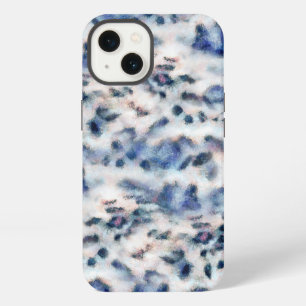 Etui iPhone 13 Motif de peau imprimée léopard des neiges