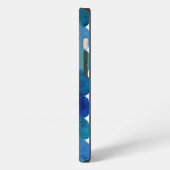Etui iPhone 13 Motif de points - bleu et vert (Côté gauche)