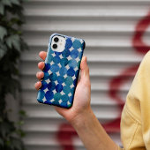 Etui iPhone 13 Motif de points - bleu et vert