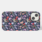 Etui iPhone 13 Motif de surface Florale Mode Botanique (Verso Horizontal)