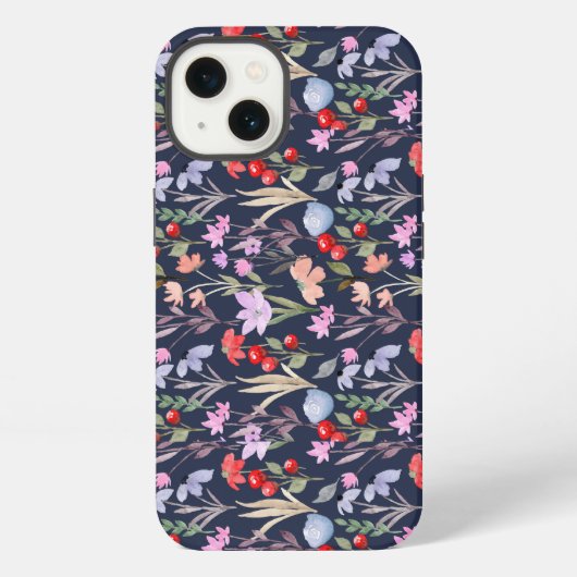 Etui iPhone 13 Motif de surface Florale Mode Botanique (Verso)