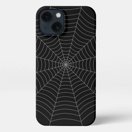 Etui iPhone 13 Motif d'Halloween gris noir (Verso)