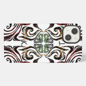 Etui iPhone 13 Motif élégant et vos initiales (Verso Horizontal)