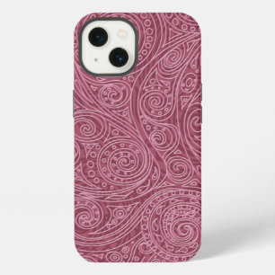 Etui iPhone 13 Motif en spirale ajouré en or rose