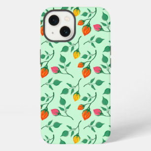 Etui iPhone 13 Motif floral avec fleurs roses colorées